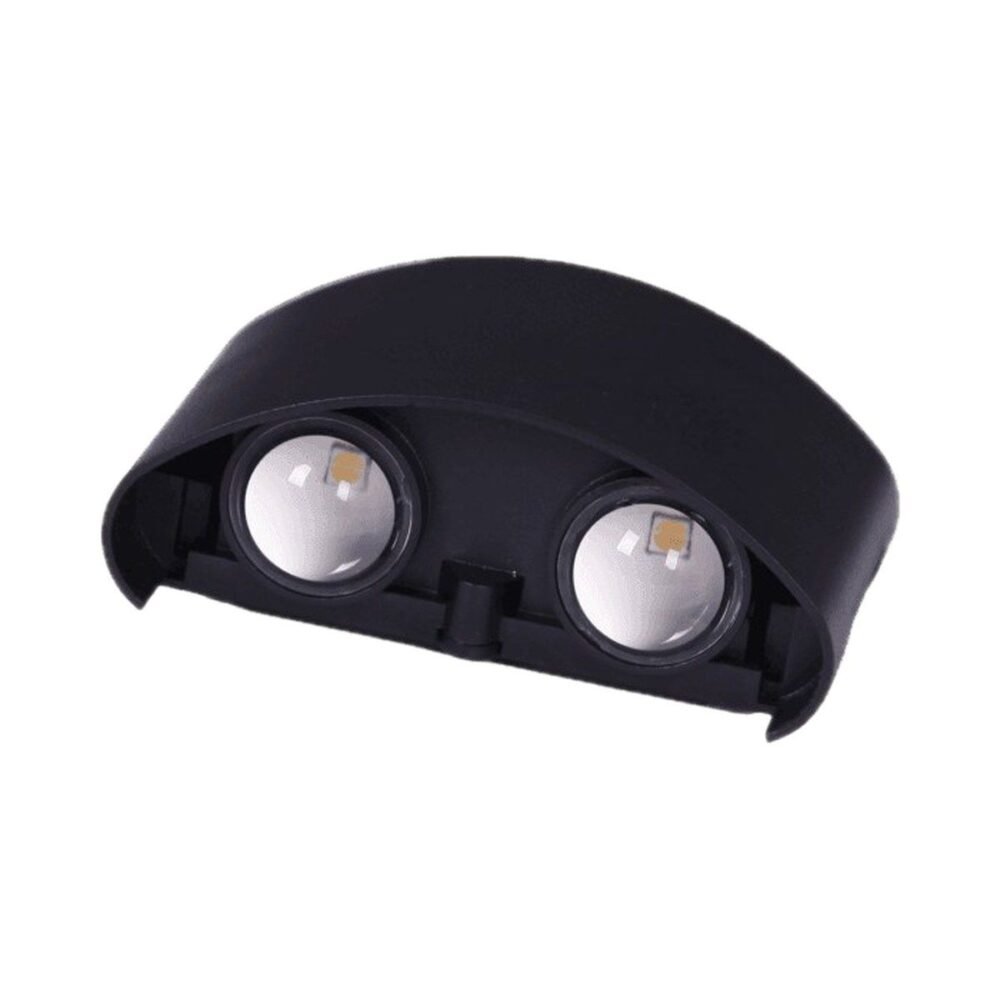 Applique LED Haut et Bas Noire 4 W, 6 W, 8 W – Intérieur et Extérieur