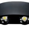 Applique LED Haut et Bas Noire 4 W, 6 W, 8 W – Intérieur et Extérieur