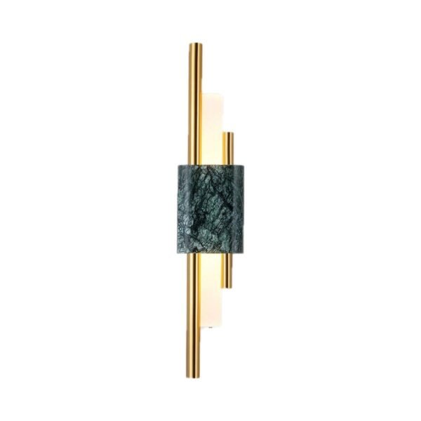 Applique Murale Marbre et Tiges Dorées LED – Vert, Noir ou Blanc