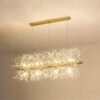 Lustre Pissenlit Cristal Doré – Lustre Linéaire Feu d'Artifice